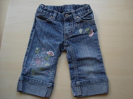 Dívčí džínové tříčtvrteční kalhoty, pumpkin patch,92