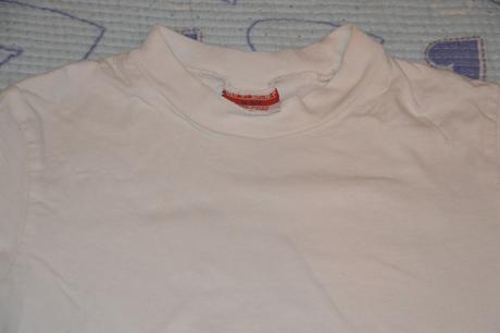 Bílé bavlněné tričko do školky, na vystoupení, 104
