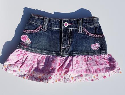 C79	dívčí riflová sukně vel. 74-80, pumpkin patch,74
