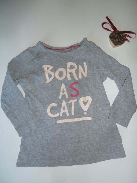 Delší šedé melírované triko s nápisem, lupilu,86