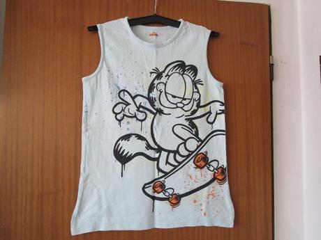 Pěkné sv. zelené bavl. tričko s potiskem carfielda, 158