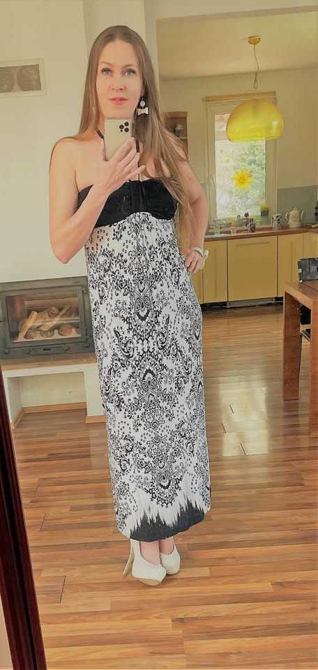 Černobílé letní maxišaty, vel xs-m, atmosphere, atmosphere,s