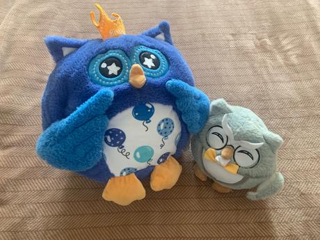 2 sovy plyšové, 