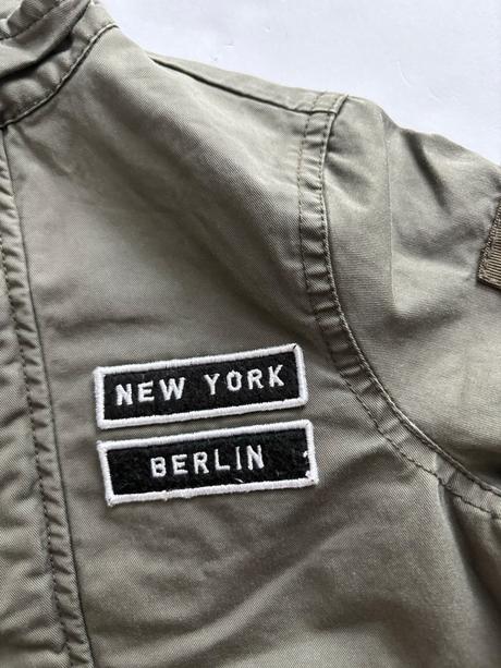 Bunda olivová jaro/podzim - v.9/12 měs, river island,80