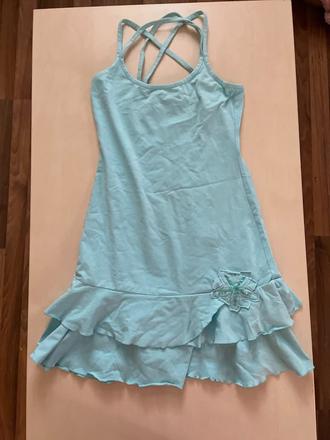 Světle modré šaty do volánu, vel s/m, magic tribe, s