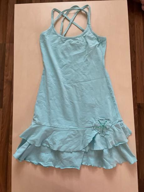 Světle modré šaty do volánu, vel s/m, magic tribe, s