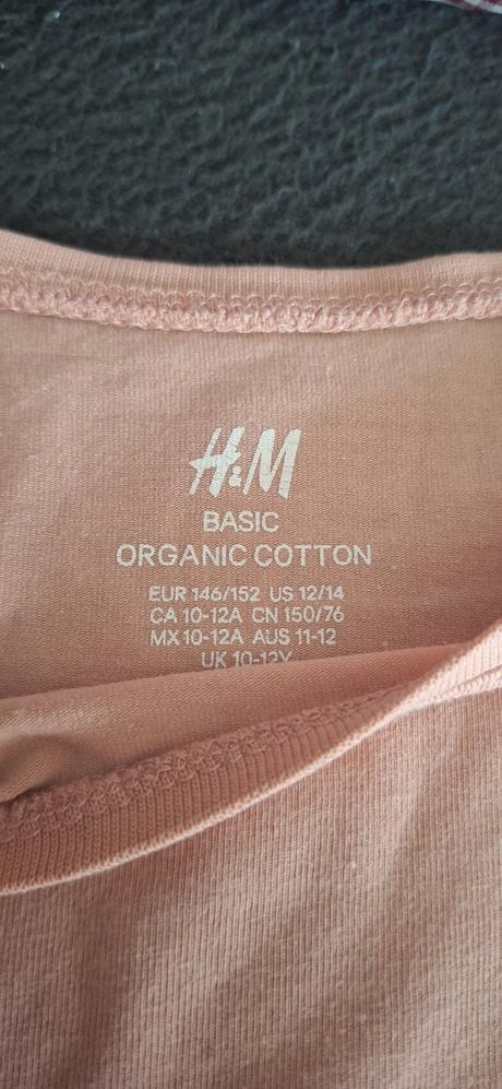 Dívčí triko dlouhý rukáv značky h&m, vel. 10-12let, h&m,146