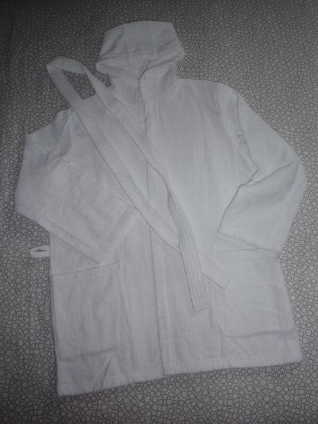 Župan-župánek s kapucou bílý vel.l-xl., l