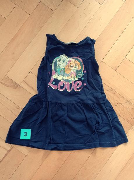 Šaty 98/104 - tlapková patrola, motýl, nickelodeon,98