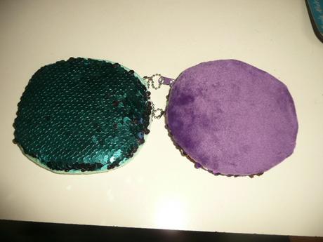 Peněženka měnivé otáčivé flitry na mince, 