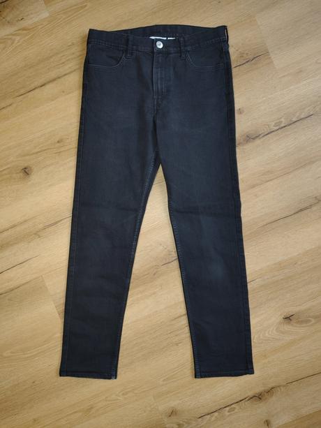 Dětské strečové rifle/kalhoty h&m 170 černé, h&m,170
