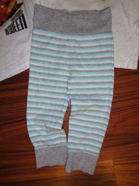 Duo triček + pruhované kalhoty, 86–98