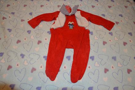 Teplý froté overal se zajíčkem 74/80, kids,80