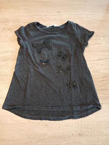 Tričko motýl hm vel. 110/116, h&m,116