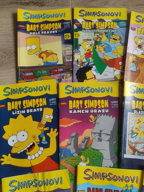 Simpsonovi časopisy, 11 ks, rok 2017,
