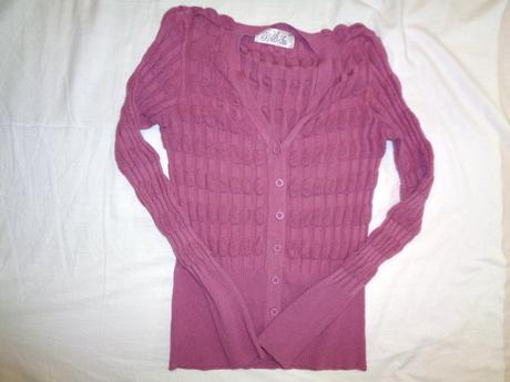 Krásný elegantní starorůžový svetr, l