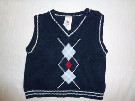 Krásná tmavěmodrá přízová vesta, 62