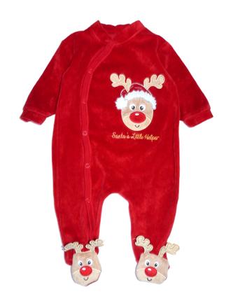 Sametový vánoční overálek vel. 62, 62