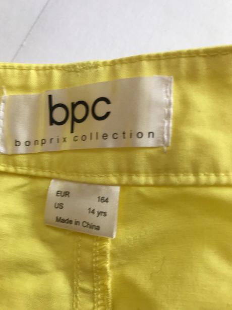 Ob/ kraťasy žluté platěné - v.13/14 let, 164