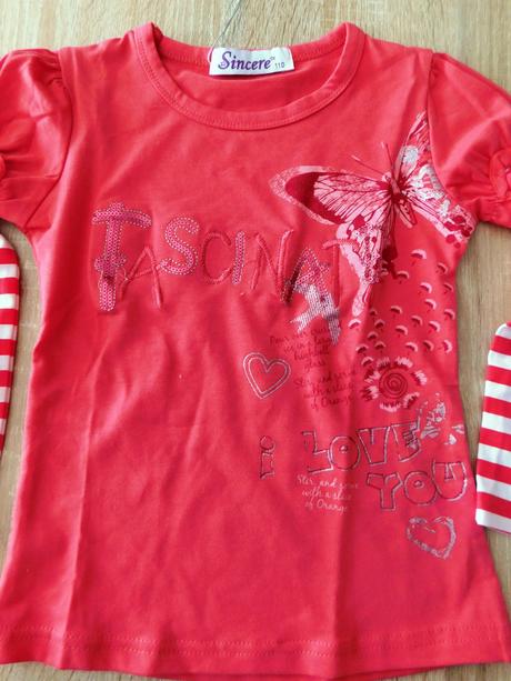 Dívčí triko-dlouhý rukáv, 110