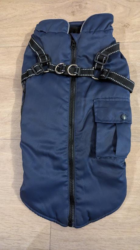 Ka782 nepromokavá psí bunda, délka zad 44 cm, xl,