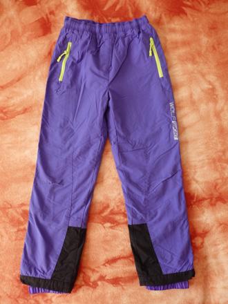 Zimní kalhoty zateplené flísem, wolf,134