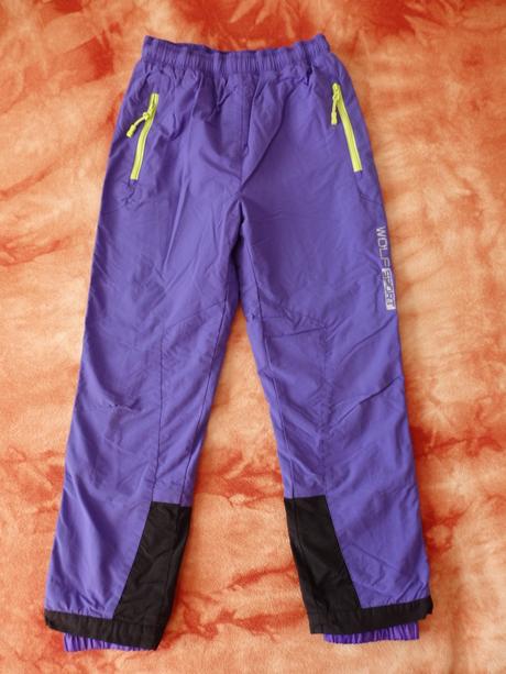 Zimní kalhoty zateplené flísem, wolf,134