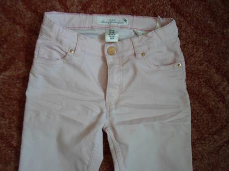 Růžové kalhoty rifle džíny h&m, h&m,122