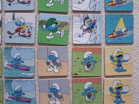 Pexeso dino, šmoulové sporty, 48 pevných kartiček,