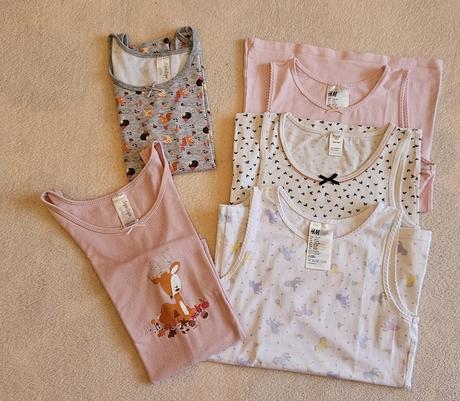 5x dívčí spodní košilka vel.134/140, h&m, dopodopo, h&m,134