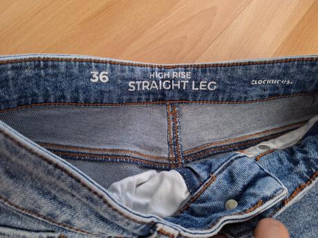 Džíny jeans kalhoty straight leg vel. 36, clockhouse,36