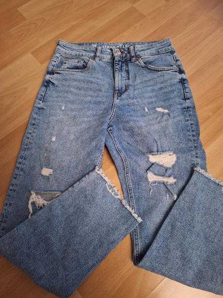 Džíny jeans kalhoty straight leg vel. 36, clockhouse,36