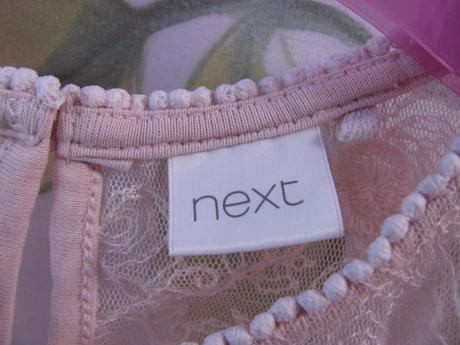 Růžové krajkové šatičky next, next,104