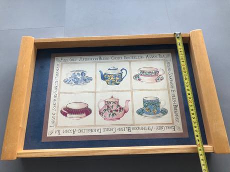 8dílů čaj.souprava tác+prostírání+dóza modráanglie, 