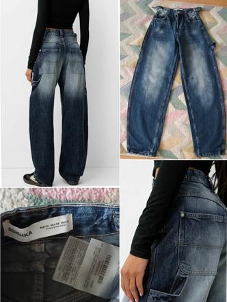 Krásné baggy rifle značky bershka, bershka,xs