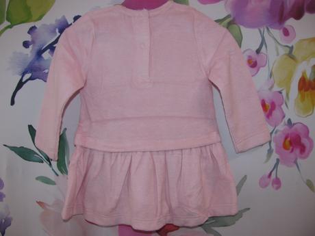 Růžové elastické šaty s duhou, house,68