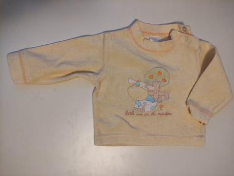 Žlutá mikina s kravičkou, baby club,62