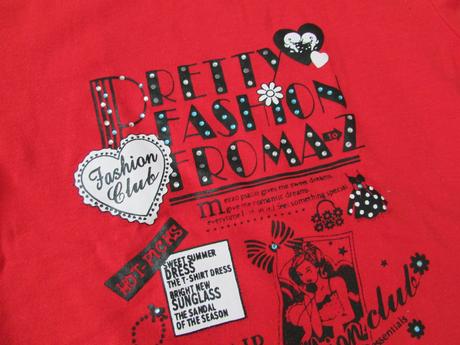 Červené tričko s kamínky, 128