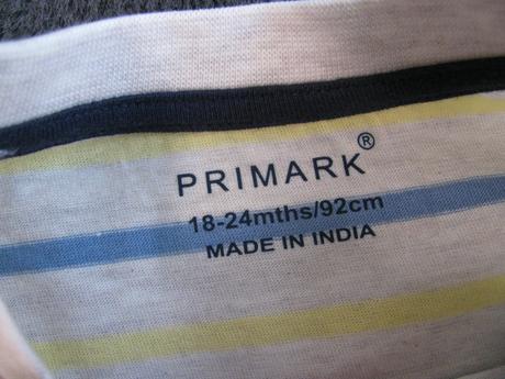 Krásné pruhované bavlněné tričko s koalou, primark,92