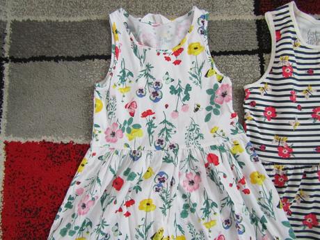 3x letní bavlněné šaty-zn.h & m +c & a vel.134/140, c&a,134