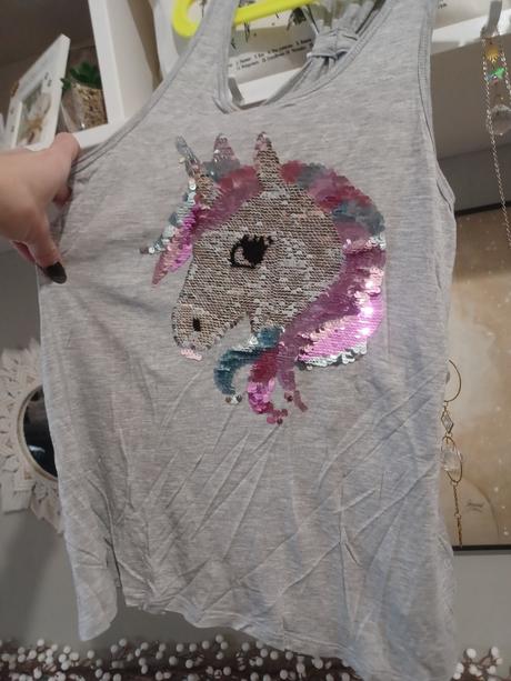 Top s měnícími flitry 170 / s-m, h&m,164