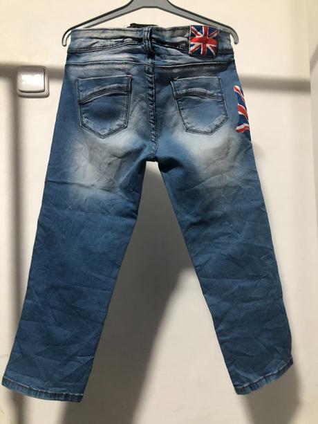 Modré krátké bokové rifle, s