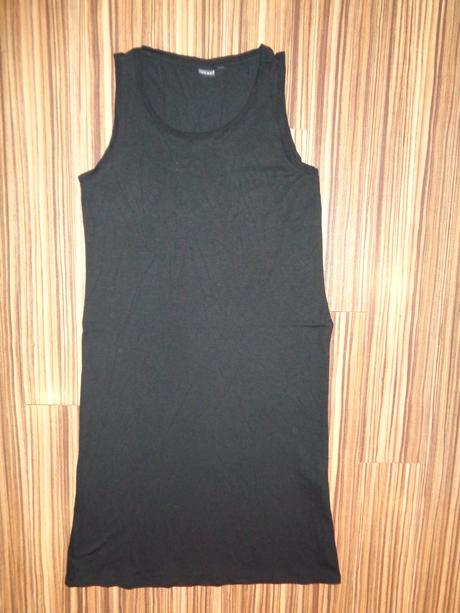 Super černé elastické šaty, m