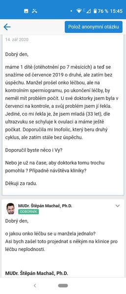Doplnění otázky k odpovědi na Vaši otázku. Kdy se přihlásit na kliniku?