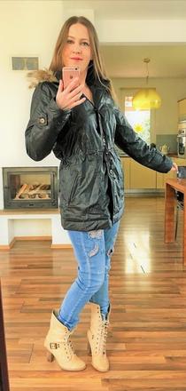 Nová vyteplená šustka s kožešinkou, vel l/xl,, l