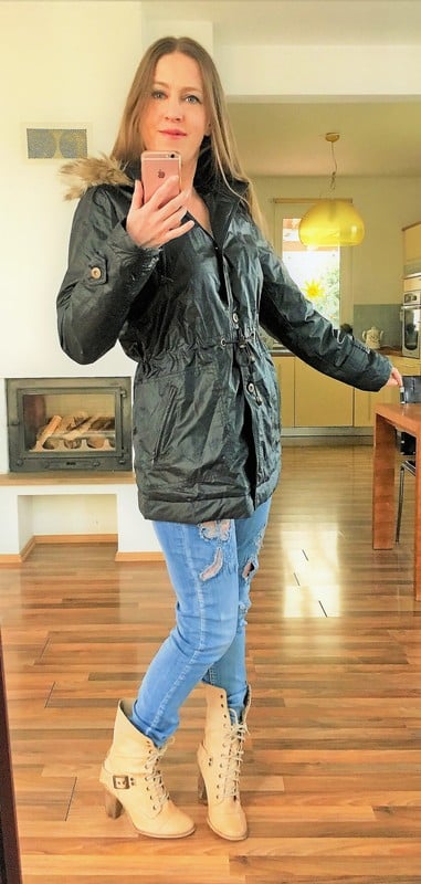 Nová vyteplená šustka s kožešinkou, vel l/xl,, l