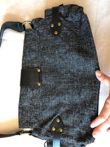 Sedo cerna kabelka s odepinaci penezenkou, mango