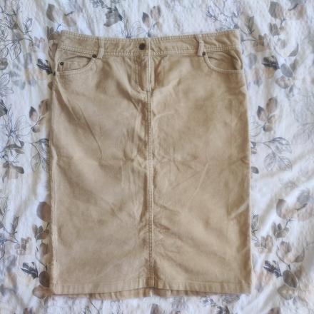 Dámská manžestrová sukně zara pod kolena v l, zara,l