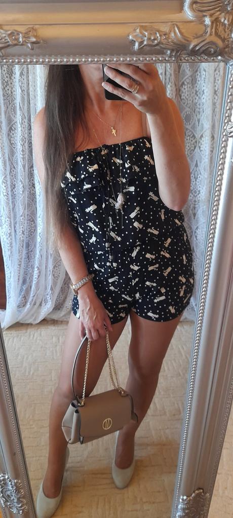 Kočičí viskózový overal s kapsami, 