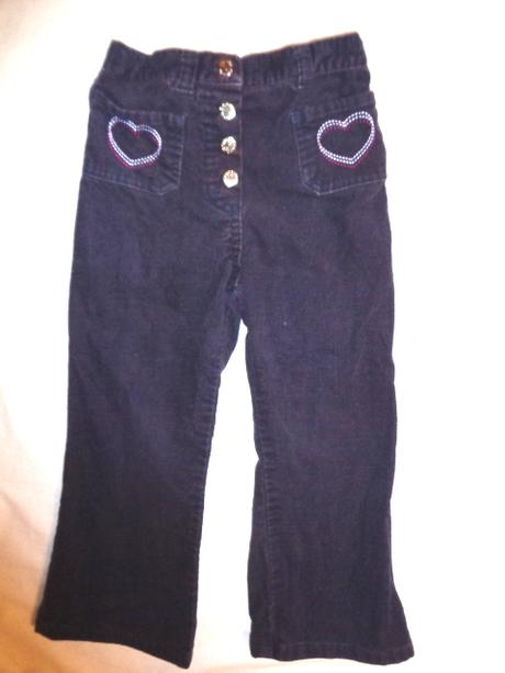 Nádherné měkoučké fialové srdíčkové manžestráky, cherokee,104